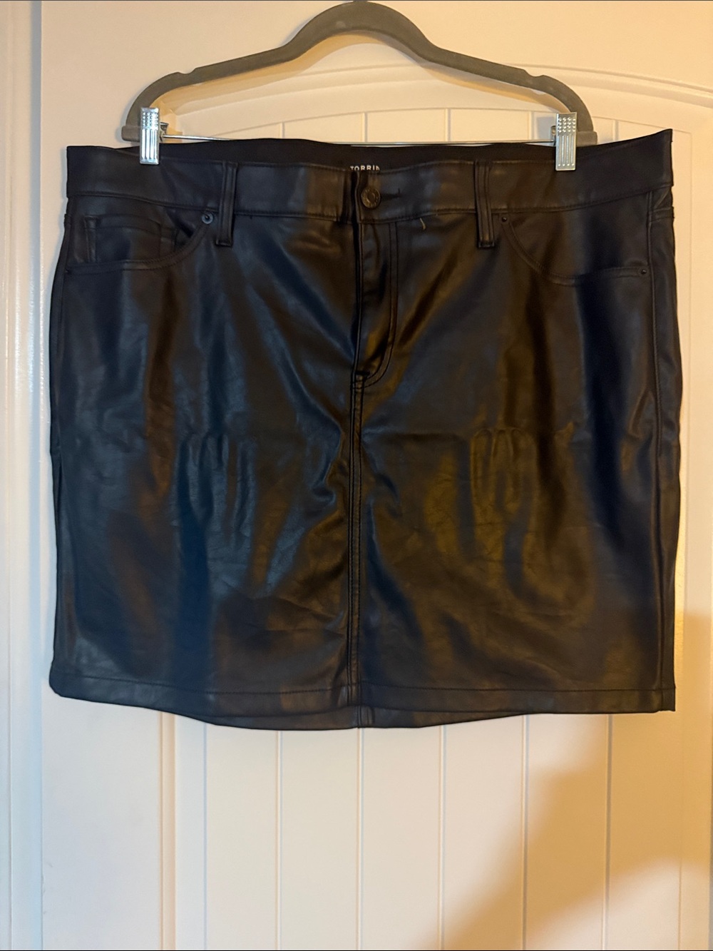 Torrid - Black Faux Leather Mini Skirt